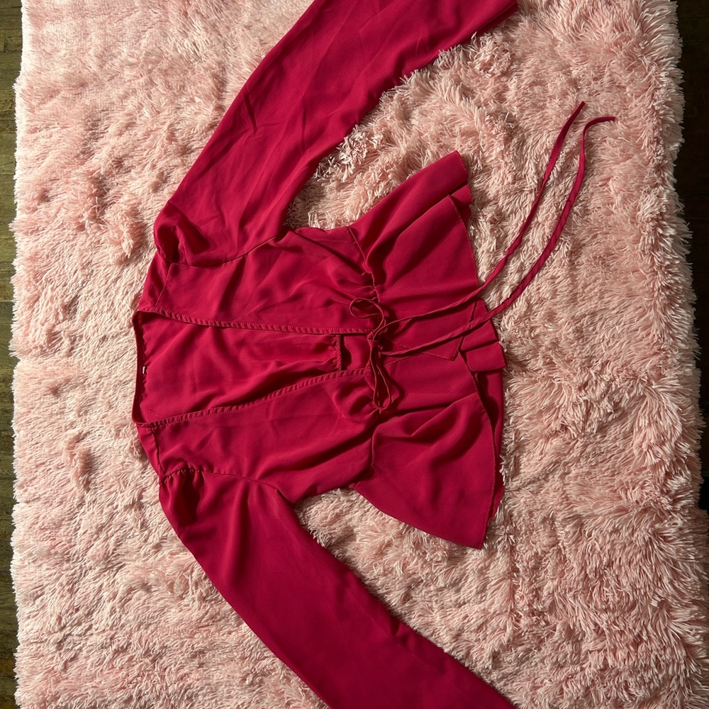 Pink Long Sleeve top blouse